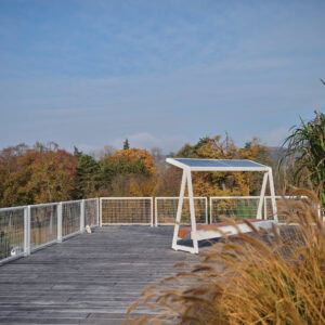 WDS, woody solar, park bench, design: David Karasek, Czechia, Praha, Krizikovy Pavilony, references
