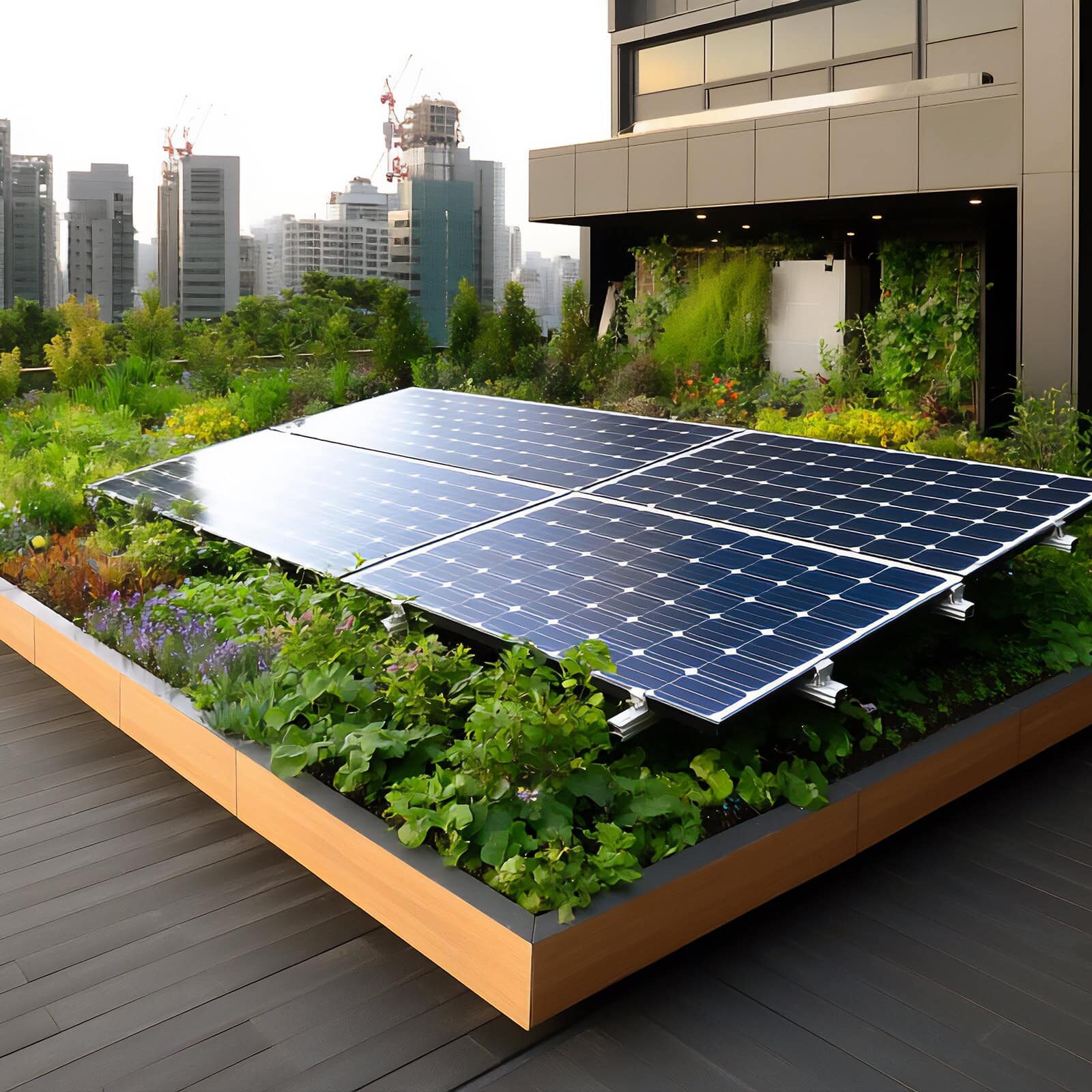 solar rooftop garden